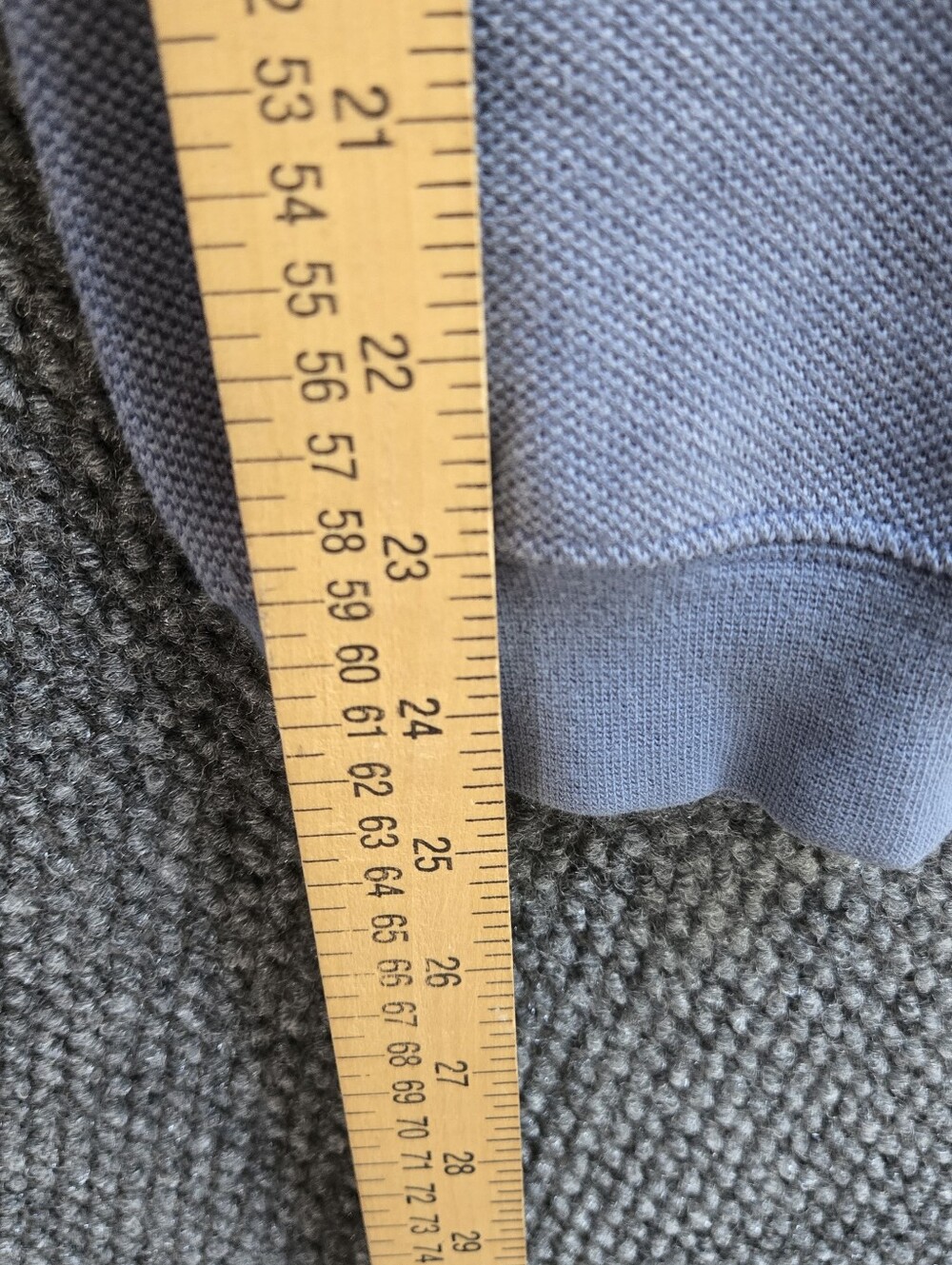 Vintage 90s L.L. Bean Waffle Knit Men's Crewneck Preppy Sweashirt In Dusty Blue - Picture 8 of 8